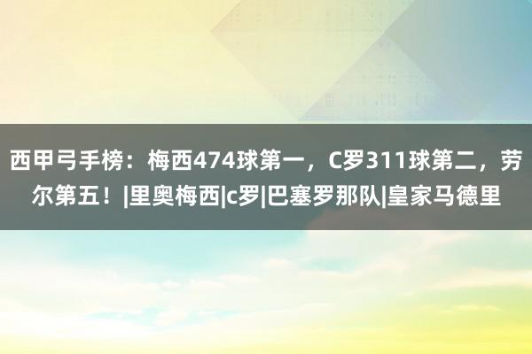 西甲弓手榜：梅西474球第一，C罗311球第二，劳尔第五！|里奥梅西|c罗|巴塞罗那队|皇家马德里